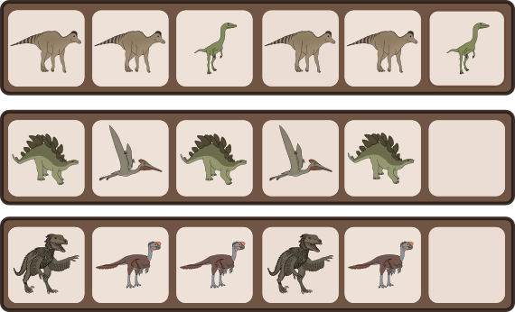 Logické řady dinosauři