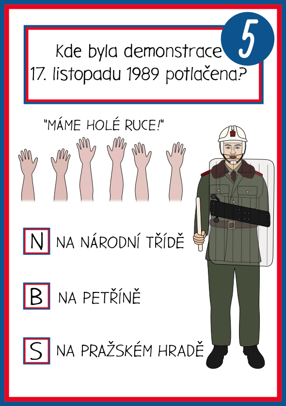 Naučná stezka 17. listopad a sametová revoluce pro děti