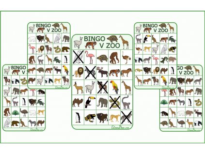 Bingo do zoo pro děti