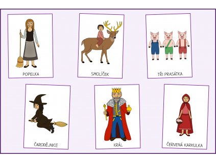 Pohádkové postavy - Demonstrační karty pro děti