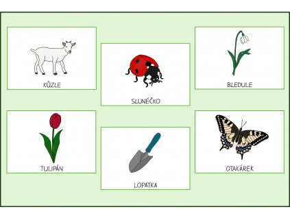 demonstrační karty jaro