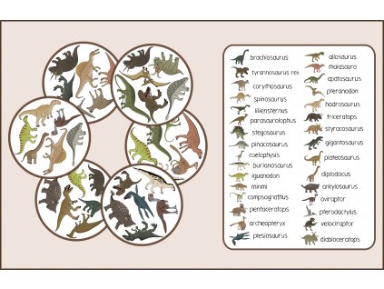 Postreh dinosauři hra pro děti