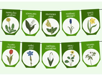 girlanda jarni kvetiny