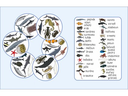 Život v moři - Postřehová hra pro děti double