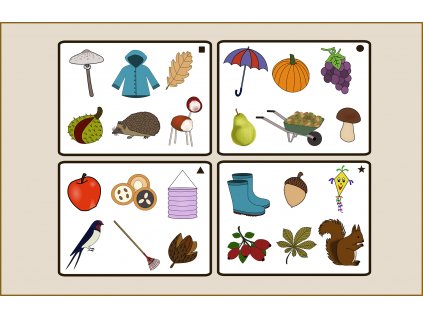Symboly podzimu - Hra pro děti procvičující paměť