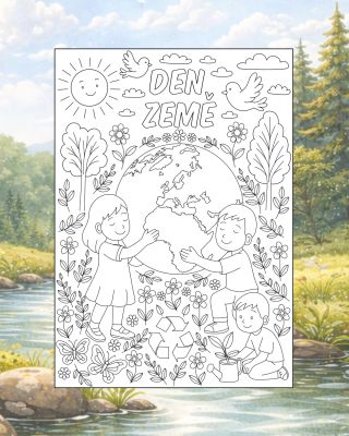 🌍 Připravte dětem jednoduchou aktivitu ke Dni Země. 🌍 Stáhněte si velkoformátovou omalovánku, kterou stačí vytisknout a...