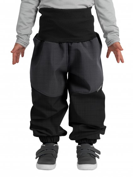 Batolecí softshellové kalhoty s beránkem Light, Černá Žíhaná, Šedá Žíhaná