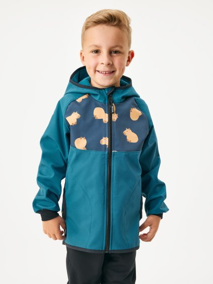Dětská softshellová bunda s fleecem Basic, Kobaltová, Kapybary