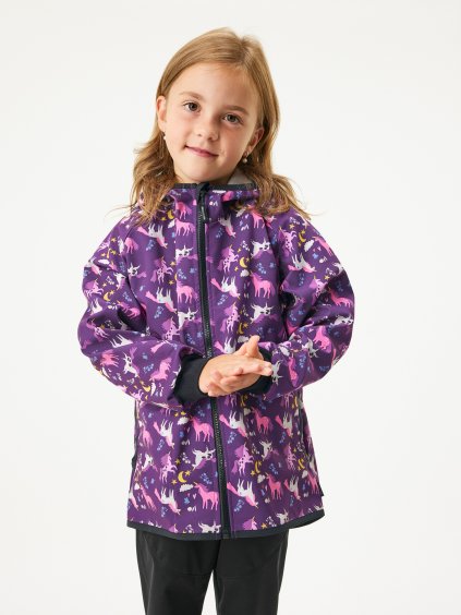 Dětská softshellová bunda s fleecem Basic, Jednorožci