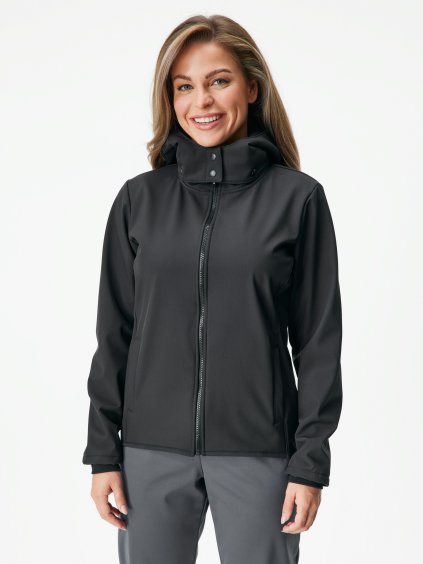 Dámská softshellová bunda s fleecem Slim, Černá
