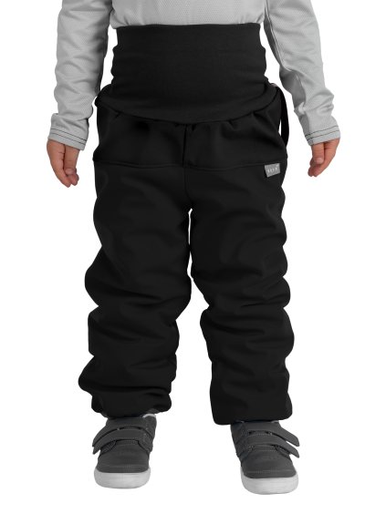 Batolecí softshellové oteplovačky s beránkem Plus, Černá