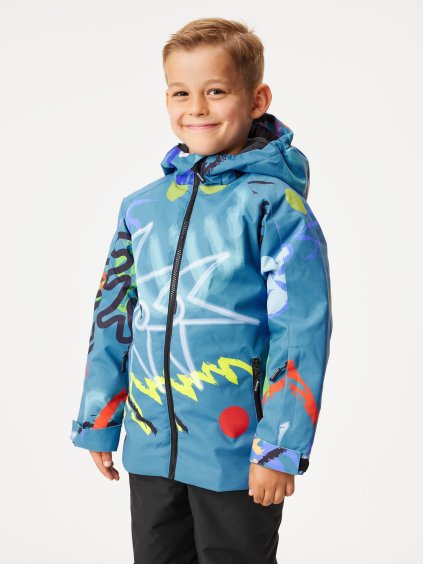 Dětská zimní bunda Polar, Kobaltová, Fantazie