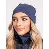 Dámská čepice z teplákoviny Basic, Jeans temný