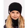 Unuo, Dětská čepice pletená Warm, Černá (Velikost L (53-56 cm))