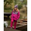 Dětské softshellové kalhoty s fleecem pružné Fantasy, Fuchsiová