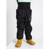 Batolecí softshellové kalhoty s fleecem Basic, Černá