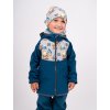 II. jakost, Dětská softshellová bunda s fleecem Basic, Kobaltová, Bagry