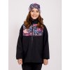 II. jakost, Dětská softshellová bunda s fleecem Basic, Černá, Kouzelné květiny