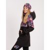 II. jakost, Dámský softshellový kabát s fleecem Street, Černá, Kouzelné květiny
