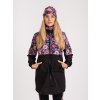 II. jakost, Dámský softshellový kabát s fleecem Street, Černá, Kouzelné květiny