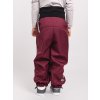 Batolecí softshellové kalhoty s beránkem Light, Vínová Žíhaná