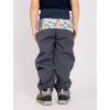Dětské softshellové kalhoty bez zateplení Basic, Tm. Šedá, Bagry