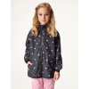 Dětská softshellová bunda s fleecem Basic, Černá, Květiny