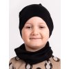 Dětská merino čepice Basic, Černá