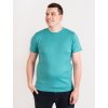 Unuo, Pánské merino triko s krátkým rukávem Nature, Aqua (Velikost XL)
