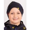 Unuo, Dětská čepice fleecová Sport, Černá, Kostičky (Velikost L (53-56 cm))