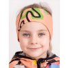 Dětská čelenka fleecová Elise, Meruňková, Fantazie