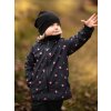 II. jakost, Dětská softshellová bunda s fleecem Basic, Černá, Květiny
