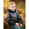 II. jakost, Dětská softshellová bunda s fleecem Slim, Černá, Khaki, Fantazie