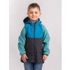 II. jakost, Dětská softshellová bunda s fleecem Basic, Multicolor Tyrkysová