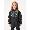 Dětská softshellová bunda s fleecem Basic, Černá, Kytičky
