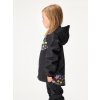 Dětská softshellová bunda s fleecem Basic, Černá, Kytičky