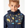 Dětská softshellová bunda s fleecem Basic, Tm. Modročerná, Dinosauři