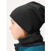 Dětská čepice z teplákoviny Basic, Černá