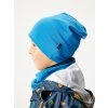 Dětská čepice z teplákoviny Basic, Modrá