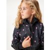 Dívčí softshellový kabát s fleecem Street, Černá, Květiny
