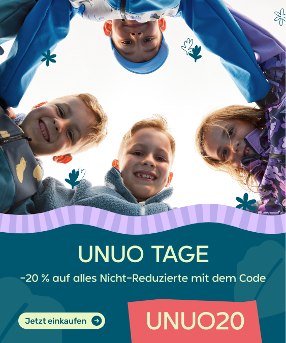 Aktion für funktionelle Softshell-Kinderkleidung von Unuo, hergestellt in Tschechien. Nutzen Sie den Rabattcode UNUO20 für hochwertige Outdoorkleidung im April 2026. Nachhaltige europäische Kindermode mit schneller Lieferung nach Deutschland.