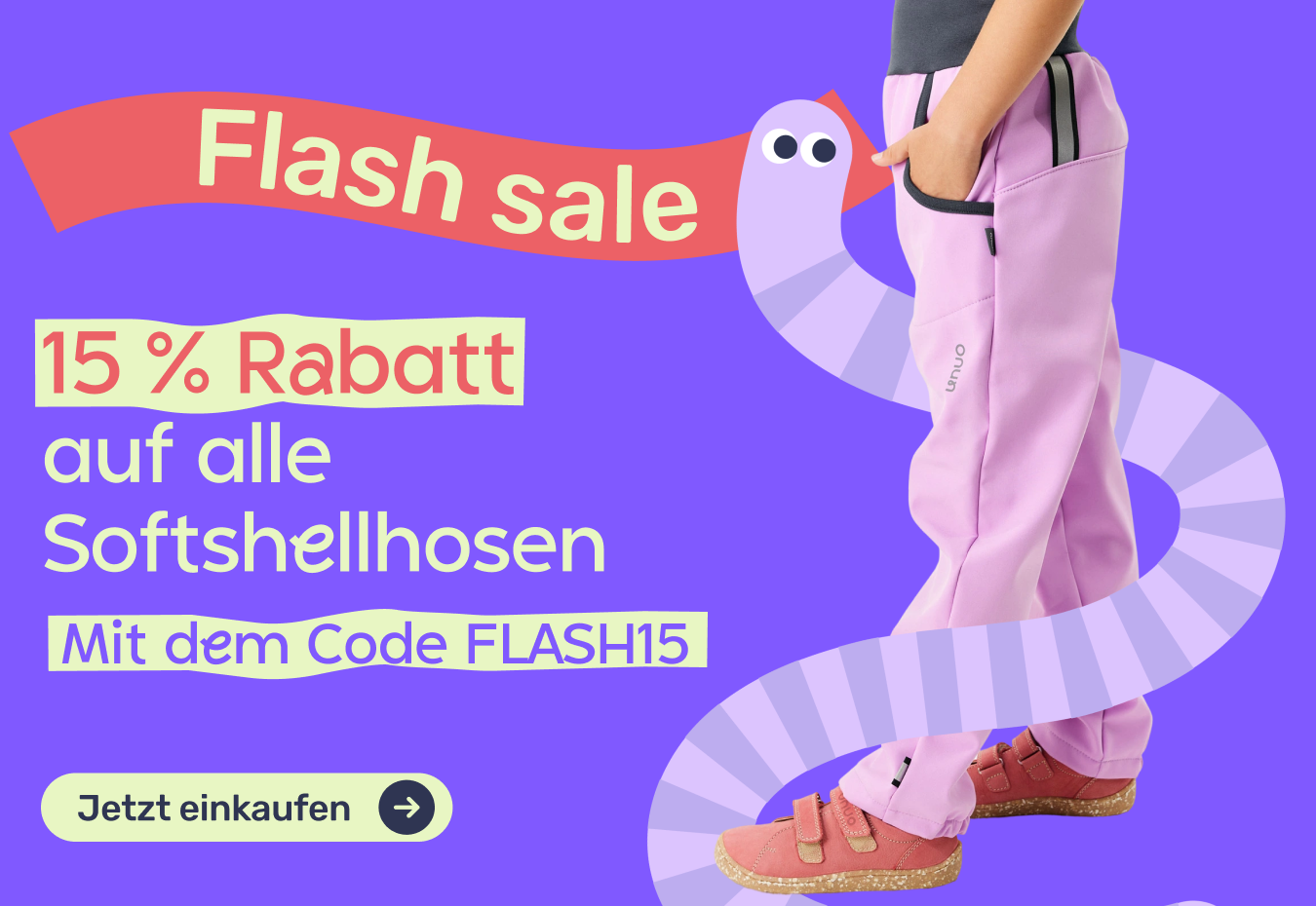 Aktion: 15 % Rabatt auf Unuo Softshellhosen für Kinder mit Code FLASH15. Hochwertige Funktionskleidung aus Tschechien.