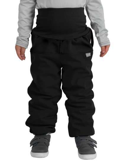 Batolecí softshellové oteplovačky s beránkem Plus, Černá