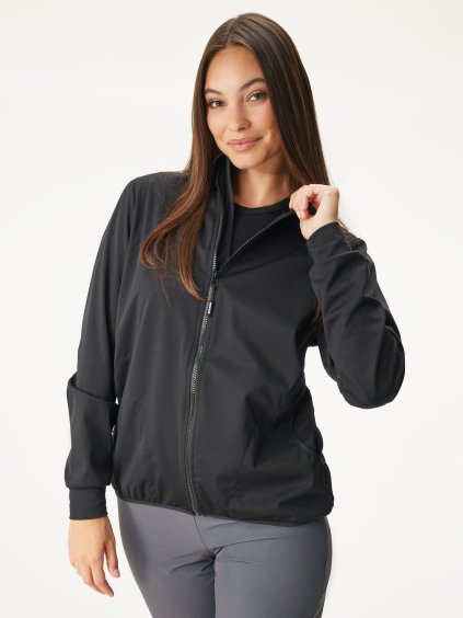 Dámská softshellová bunda bez zateplení pružná Basic, Černá