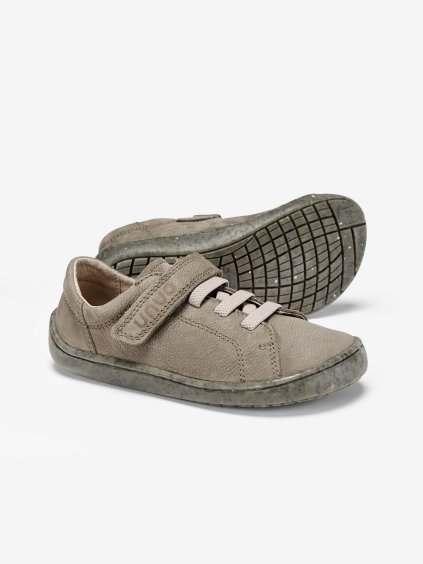 Dětské kožené barefoot boty, Khaki