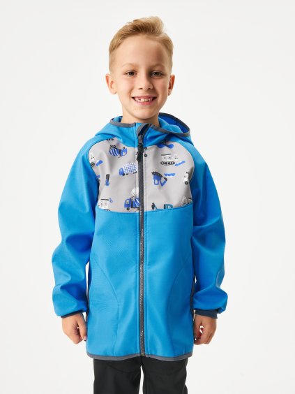 Dětská softshellová bunda s fleecem Basic, Modrá, Bagr