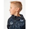 Dětská softshellová bunda s fleecem Basic, Černá, Planety