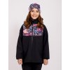 Dětská softshellová bunda s fleecem Basic, Černá, Kouzelné květiny