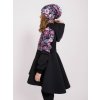 Dívčí softshellový kabát s fleecem Romantico, Černá, Kouzelné květiny