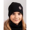 Dětská čepice z teplákoviny Basic, Černá
